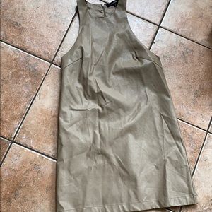 Faux leather dress